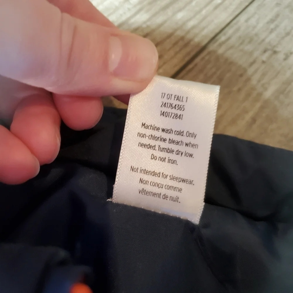 Gymboree Toddler Boys Winter Puffer Vest Size 2T-3T Blue Orange EUC